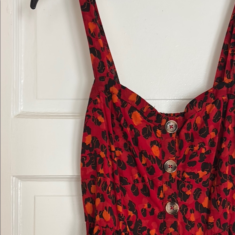 Red Cheetah Maxi Dress